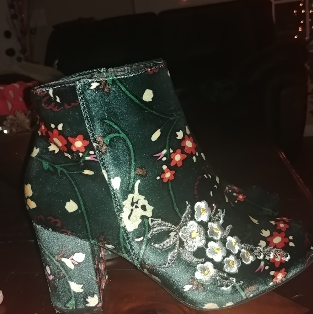 Cute Faux Velvet Booties